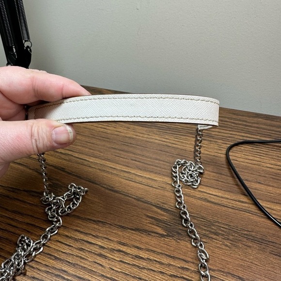 Studded Rebecca Minkoff White with Silver Hardware Clutch or Shoulderbag - Picture 7 of 11